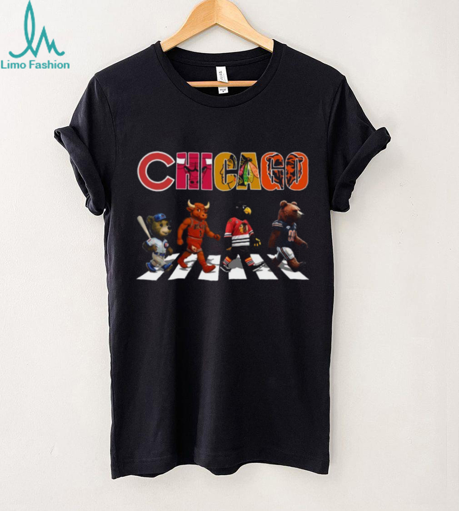 Chicago Sports Mascots Abbey Road T Shirt Recovered Chicago Sports Mascots Abbey Road T Shirt Recovered