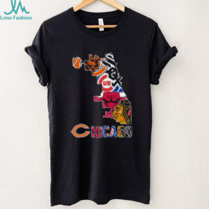 Chicago Sports United Map Da City, Da Teams, Da Shirt