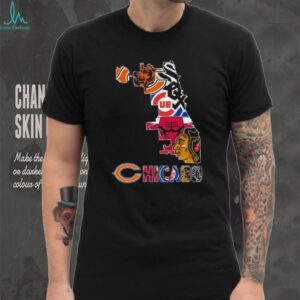 Chicago Sports United Map Da City, Da Teams, Da Shirt