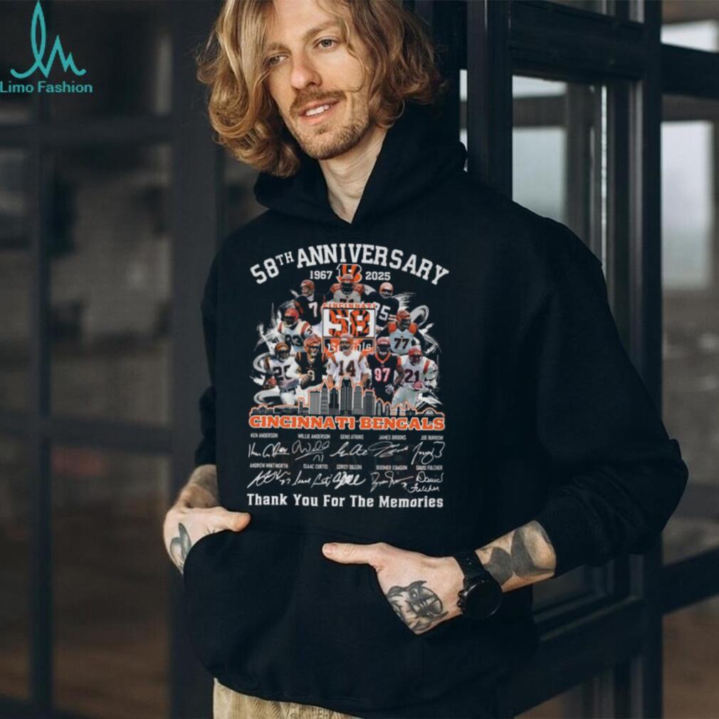 Cincinnati Bengals 58th Anniversary 1967 2025 Thank You For The Memories T ShirtCincinnati Bengals 58th Anniversary 1967 2025 Thank You For The Memories T Shirt Cincinnati Bengals 58th Anniversary 1967 2025 Thank You For The Memories T ShirtCincinnati Bengals 58th Anniversary 1967 2025 Thank You For The Memories T Shirt