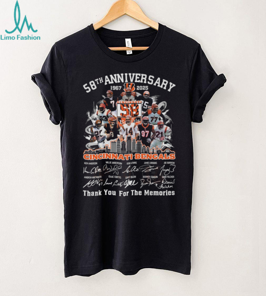 Cincinnati Bengals 58th Anniversary 1967 2025 Thank You For The Memories T ShirtCincinnati Bengals 58th Anniversary 1967 2025 Thank You For The Memories T Shirt Cincinnati Bengals 58th Anniversary 1967 2025 Thank You For The Memories T ShirtCincinnati Bengals 58th Anniversary 1967 2025 Thank You For The Memories T Shirt