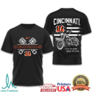 Cincinnati Bengals Official NFL Biker 3D Shirt Cincinnati Bengals Official NFL Biker 3D Shirt