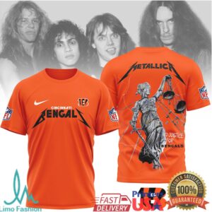 Cincinnati Bengals Official NFL Metallica 3D Shirt Cincinnati Bengals Official NFL Metallica 3D Shirt