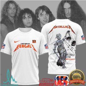 Cincinnati Bengals Official NFL Metallica 3D Shirt