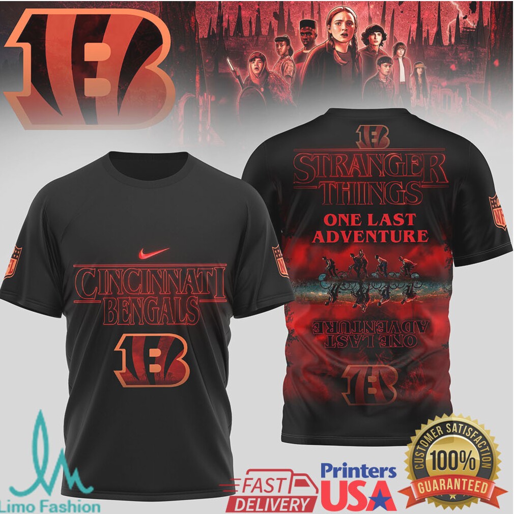 Cincinnati Bengals Official NFL Stranger Things 3D Shirt Cincinnati Bengals Official NFL Stranger Things 3D Shirt