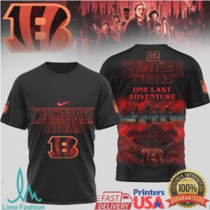 Cincinnati Bengals Official NFL Stranger Things 3D Shirt