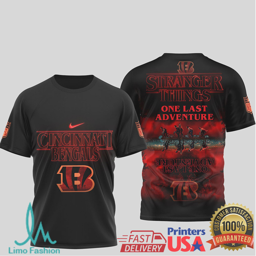 Cincinnati Bengals Official NFL Stranger Things 3D Shirt Cincinnati Bengals Official NFL Stranger Things 3D Shirt