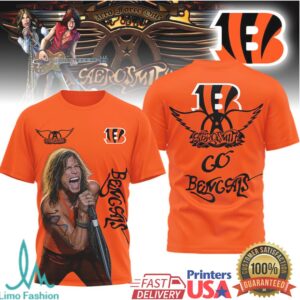 Cincinnati Bengals Official NFL and Aerosmith 3D Shirt Cincinnati Bengals Official NFL and Aerosmith 3D Shirt