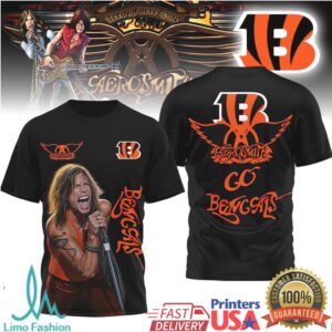 Cincinnati Bengals Official NFL and Aerosmith 3D Shirt