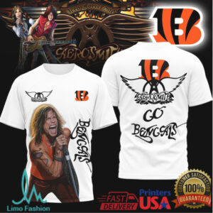 Cincinnati Bengals Official NFL and Aerosmith 3D Shirt