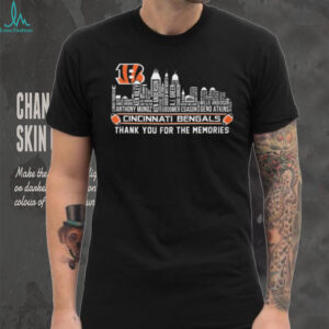 Cincinnati Bengals Skyline Player Names Thank You For The Memories T Shirt