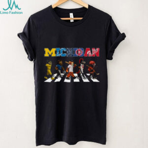 Classic Michigan Teams Crosswalk Graphic T Shirt Recovered