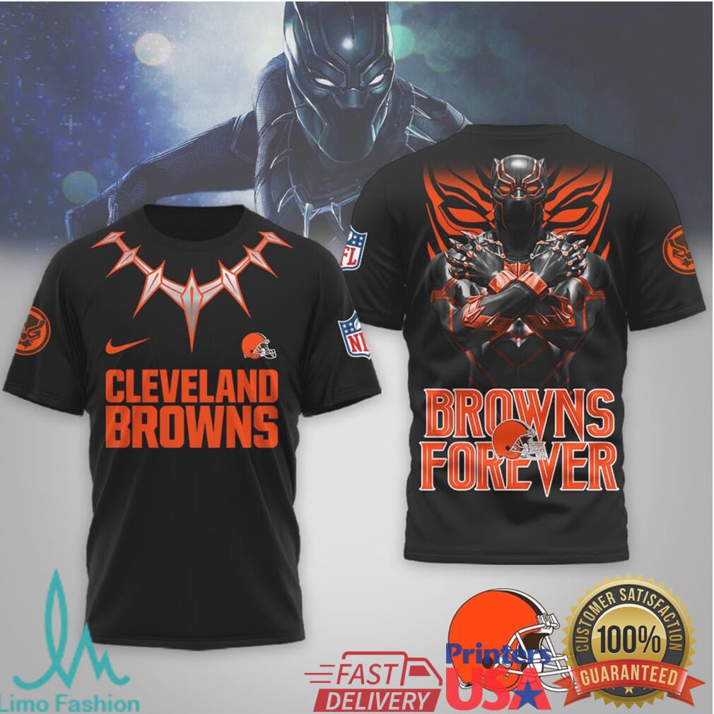 Cleveland Browns Official NFL Black Panther 3D Shirt Cleveland Browns Official NFL Black Panther 3D Shirt