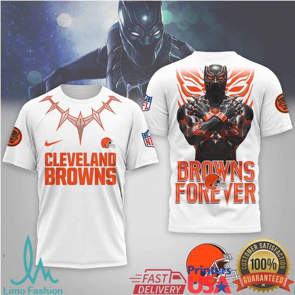 Cleveland Browns Official NFL Black Panther 3D Shirt Cleveland Browns Official NFL Black Panther 3D Shirt