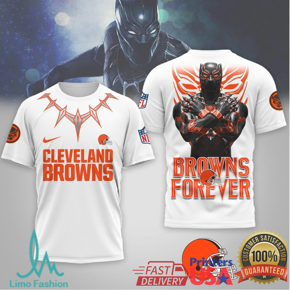 Cleveland Browns Official NFL Black Panther 3D Shirt Cleveland Browns Official NFL Black Panther 3D Shirt