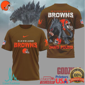 Cleveland Browns Official NFL Godzilla Football Shirt