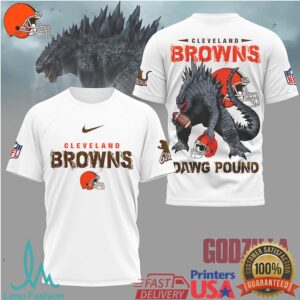 Cleveland Browns Official NFL Godzilla Football Shirt