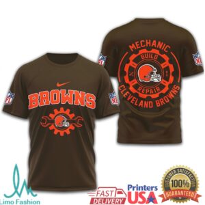 Cleveland Browns Official NFL Mechanic 3D Shirt