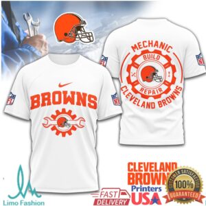 Cleveland Browns Official NFL Mechanic 3D Shirt