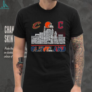 Cleveland Sports Teams Skyline Player Name T Shirt Recovered