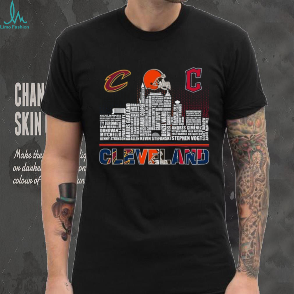 Cleveland Sports Teams Skyline Player Name T Shirt Recovered Cleveland Sports Teams Skyline Player Name T Shirt Recovered