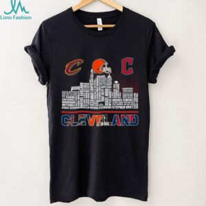 Cleveland Sports Teams Skyline Player Name T Shirt Recovered