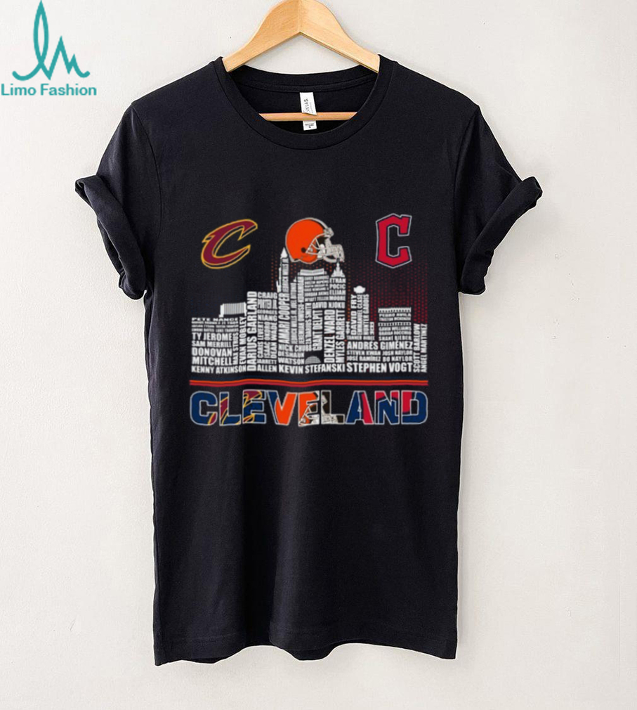 Cleveland Sports Teams Skyline Player Name T Shirt Recovered Cleveland Sports Teams Skyline Player Name T Shirt Recovered