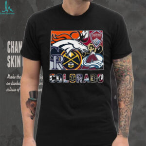 Colorado Professional Sports Teams Mashup T Shirt Recovered
