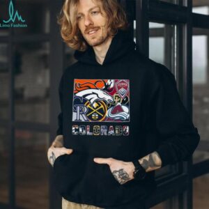 Colorado Professional Sports Teams Mashup T Shirt Recovered