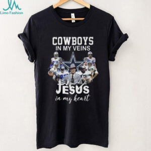 Cowboys In My Vein Jesus In My Heart T Shirt Dallas Cowboys Shirt Gift For Cowboys Fan