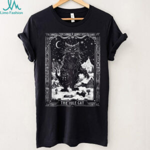 Creepmas Vintage The Yule Cat Tarot Card Dark Christmas T Shirt