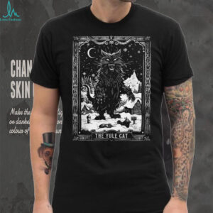 Creepmas Vintage The Yule Cat Tarot Card Dark Christmas T Shirt