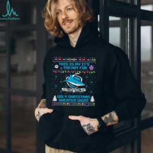 Cronulla Sutherland Sharks Too Hot For Ugly Sweater Christmas T Shirt