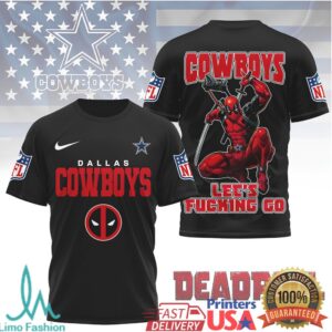 Dallas Cowboys Official NFL Deadpool Fan 3D Shirt Dallas Cowboys Official NFL Deadpool Fan 3D Shirt