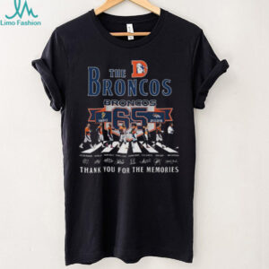 Denver Broncos 65th Anniversary Abbey Road Legend Signatures T Shirt