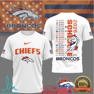 Denver Broncos Official NFL 2025 Schedule 3D Shirt Denver Broncos Official NFL 2025 Schedule 3D Shirt