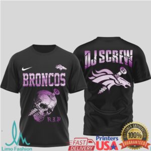 Denver Broncos Official NFL DJ Screw 3D Shirt