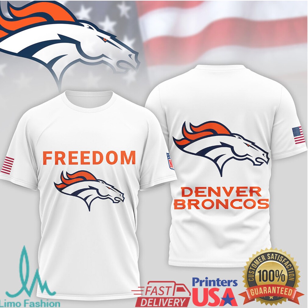 Denver Broncos Official NFL Freedom 3D Shirt front view