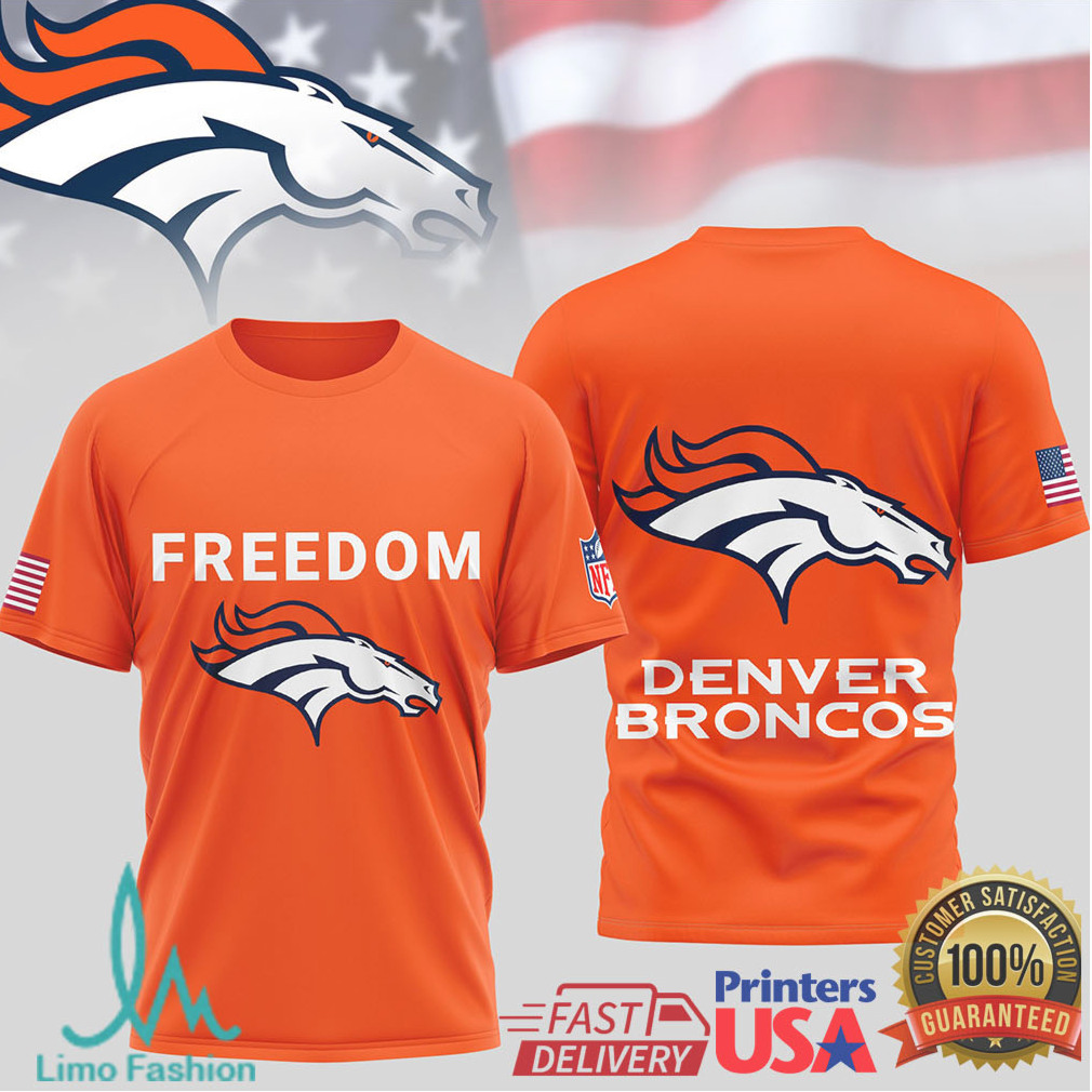 Denver Broncos Official NFL Freedom 3D Shirt back view
