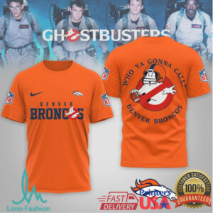 Denver Broncos Official NFL Ghostbusters 3D Shirt