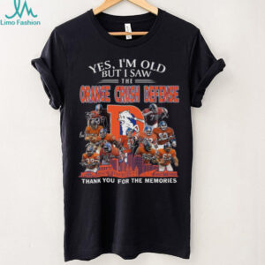 Denver Broncos Orange Crush Defense Signatures T Shirt