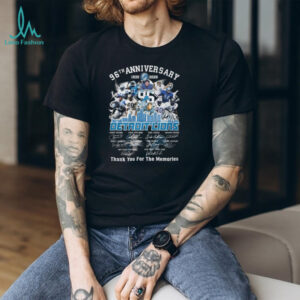 Detroit Lions 96th Anniversary (1930 2026) Players Signatures T Shirt