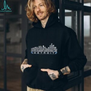 Detroit Lions NFL greatest of all time team legends Detroit City Skyline shirt
