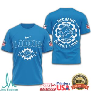 Detroit Lions Official NFL Mechanic 3D Shirt