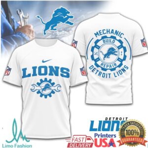 Detroit Lions Official NFL Mechanic 3D Shirt
