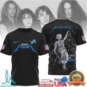 Detroit Lions Official NFL Metallica 3D Shirt