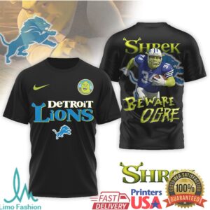 Detroit Lions Official NFL Shrek 3D Shirt