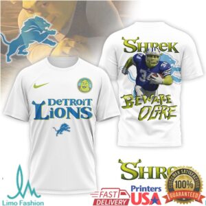 Detroit Lions Official NFL Shrek 3D Shirt