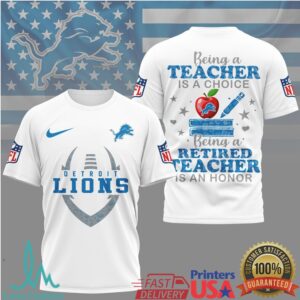 Detroit Lions Official NFL Teacher Honor 3D Shirt