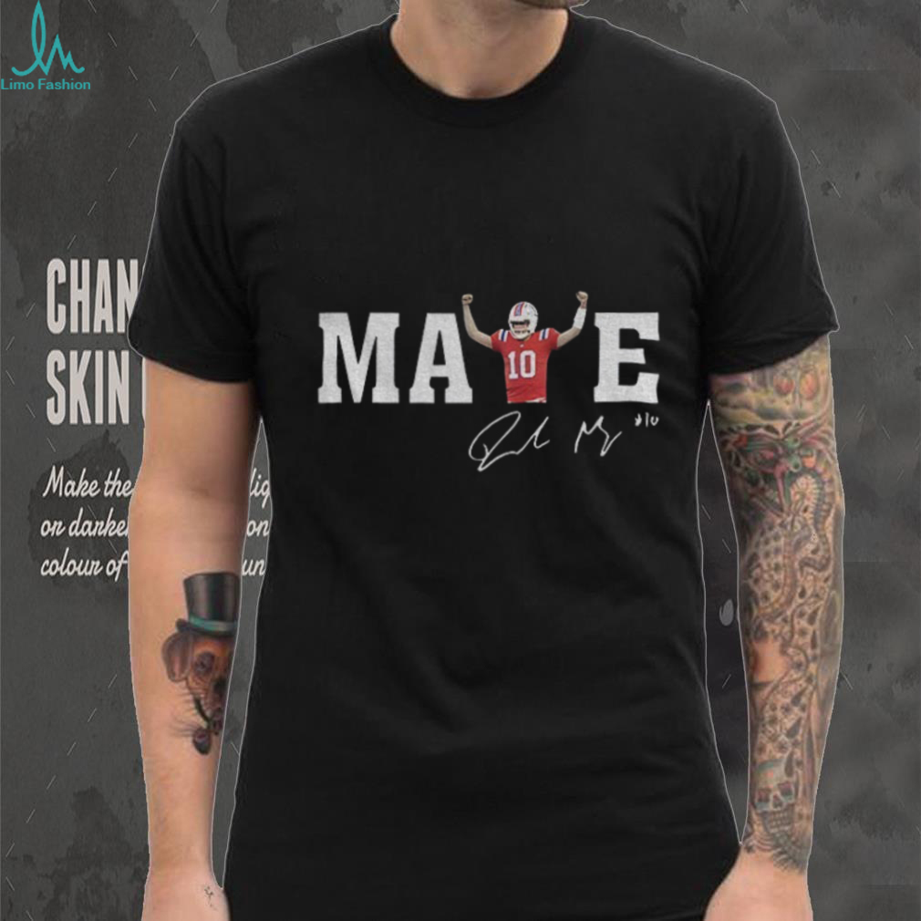 Drake Maye celebration New England Patriots NFL Football signature shirt Drake Maye celebration New England Patriots NFL Football signature shirt